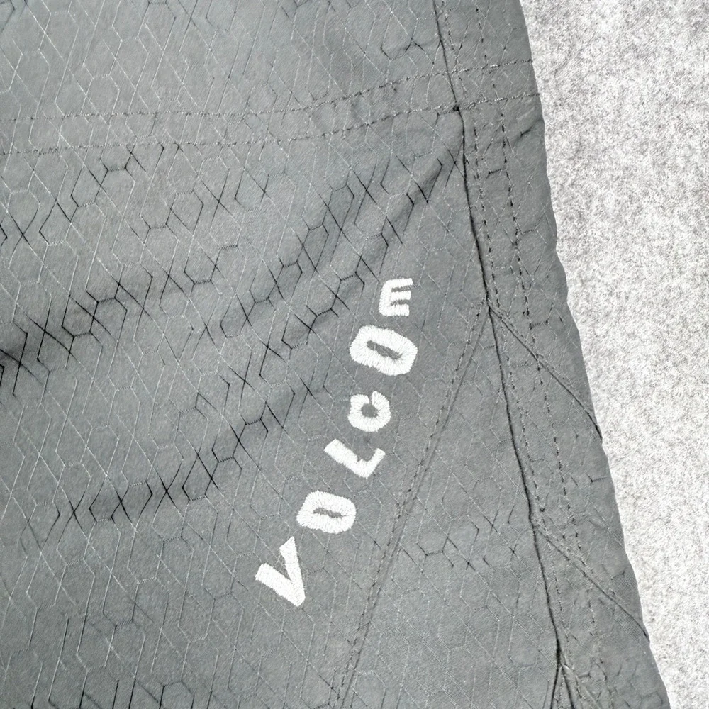 Volcom Miss Mod Black Geometric Honeycomb Board Shorts Foster Gals Solids 11in